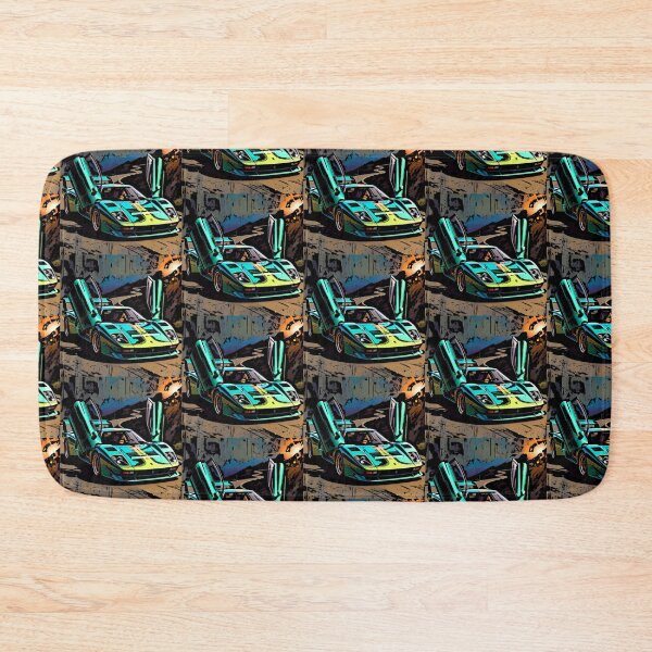 Item preview, Neon Teal Supercar Butterfly Doors Mountain Sunset Art designed and sold by Nexus Space.