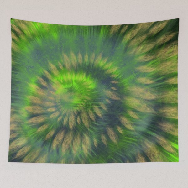 Item preview, Green and Yellow Spiral Tie Dye Pattern designed and sold by SweetLilith.
