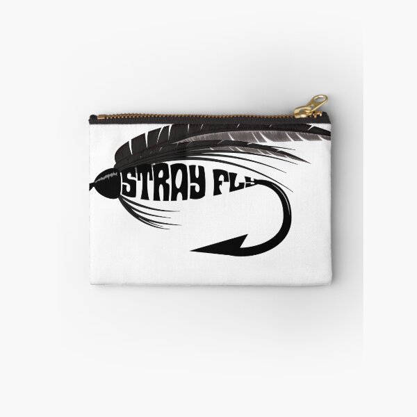 Artikelvorschau, Illustration zum Fliegenfischen, Logo-Stil, Text „Stray Fly“. entworfen und verkauft von Art-Horizon.