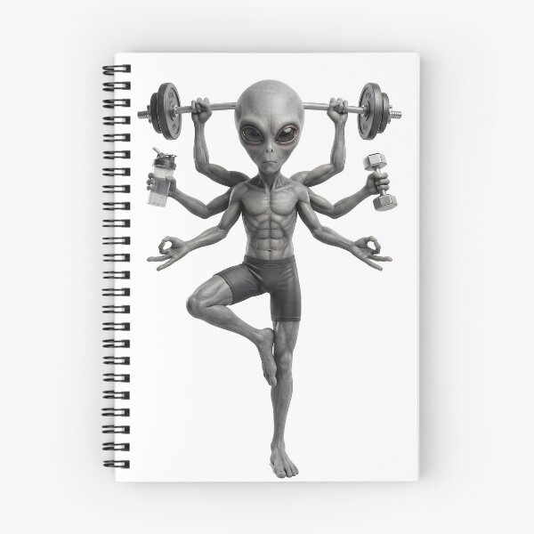 Item preview, Six-Armed Alien Gym Yoga Master - Funny Fitness Extraterrestrial designed and sold by NexxaStoree.