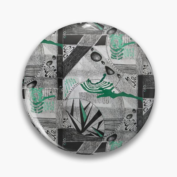 Item preview, Searching My Intuition black and white emerald green designed and sold by LaurenMyersArtist.
