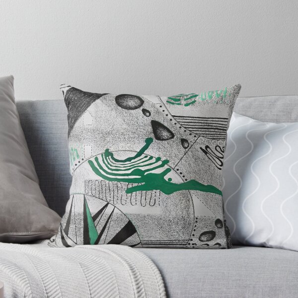 Item preview, Searching My Intuition black and white emerald green designed and sold by LaurenMyersArtist.