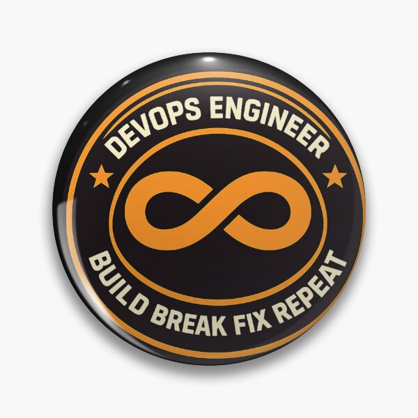 Item preview, DevOps Engineer Badge designed and sold by Null Studio.