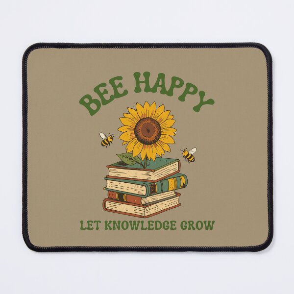 Item preview, Bee Happy Let Knowledge Grow - retro sunflower school designed and sold by artscreat.