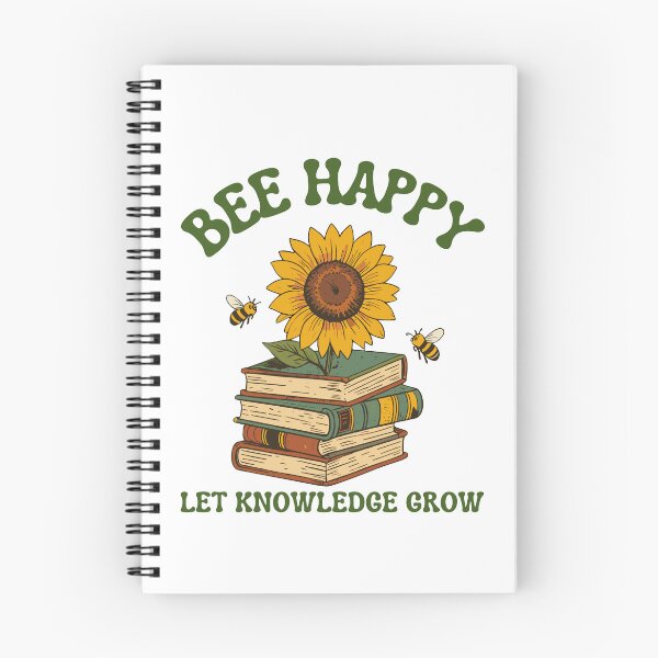 Item preview, Bee Happy Let Knowledge Grow - retro sunflower school designed and sold by artscreat.