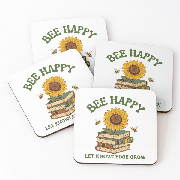 Item preview, Bee Happy Let Knowledge Grow - retro sunflower school designed and sold by artscreat.