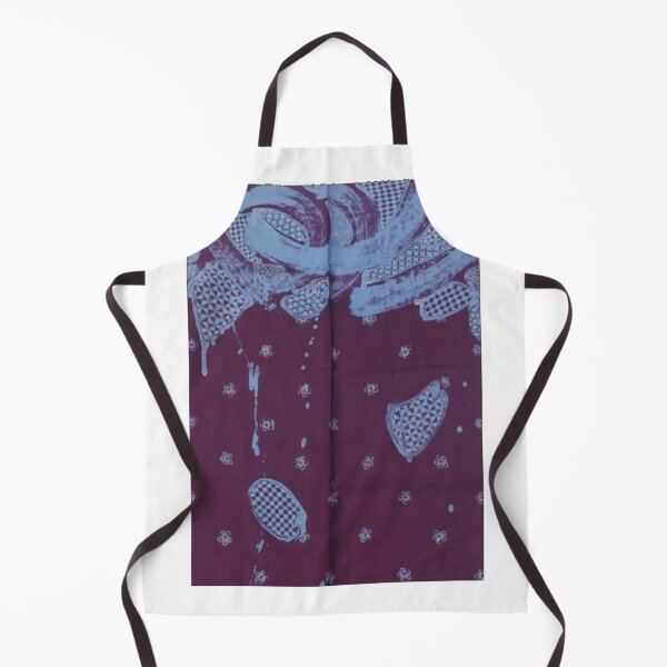 Item preview, Abstract Blue Batik on Maroon Fabric designed and sold by aichastudio.