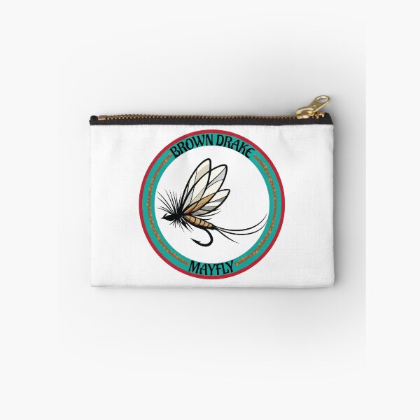 Item preview, Fly fishing illustration, logo style, text "Brown Drake, Mayfly". dry fly. designed and sold by Art-Horizon.