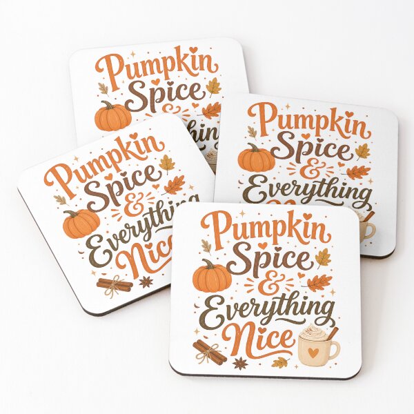 Item preview, Pumpkin Spice And Everything Nice Fall Latte Typographic designed and sold by ElcastDesigns.