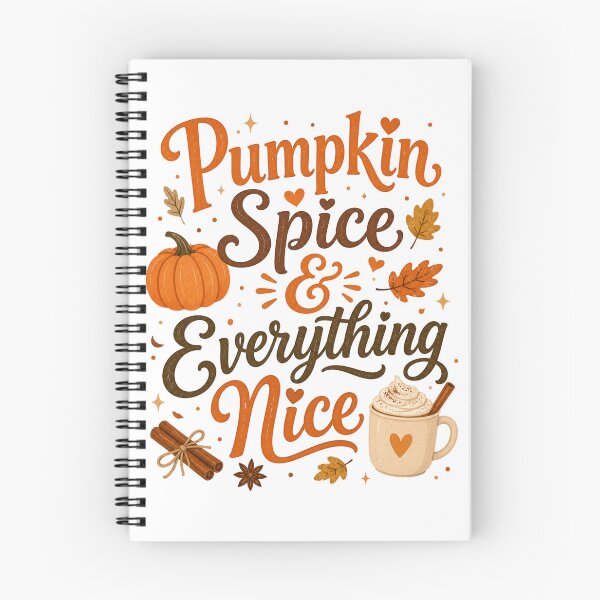 Item preview, Pumpkin Spice And Everything Nice Fall Latte Typographic designed and sold by ElcastDesigns.