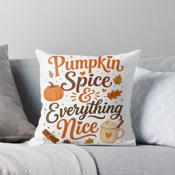 Item preview, Pumpkin Spice And Everything Nice Fall Latte Typographic designed and sold by ElcastDesigns.