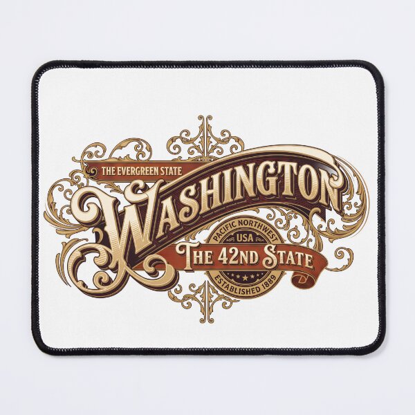 Item preview, Washington State Vintage Ornamental Heritage Design designed and sold by castillomiami.
