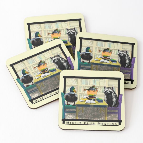 Item preview, Misfit Club Meeting Back to School Library Animals Art designed and sold by ArtistsAtticWI.