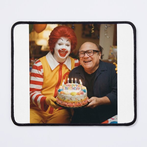 Item preview, Danny Devito Ronald mcdonald mcdonalds grimace meme memes funny parody christmas birthday designed and sold by CheeseBlueprint.