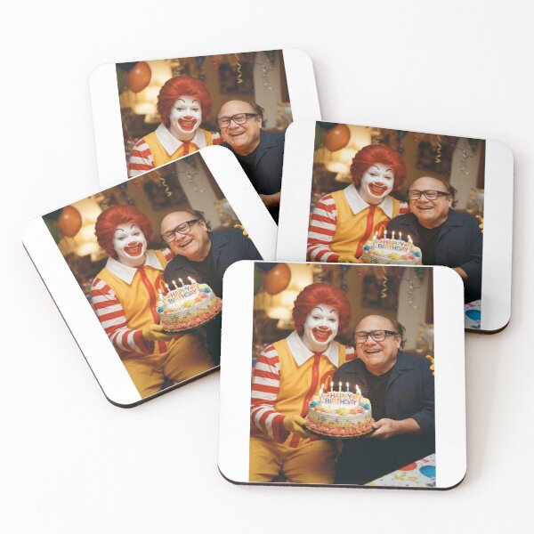 Item preview, Danny Devito Ronald mcdonald mcdonalds grimace meme memes funny parody christmas birthday  designed and sold by CheeseBlueprint.