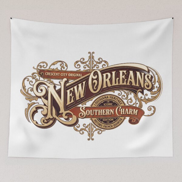 Item preview, New Orleans Southern Charm Vintage Heritage Design designed and sold by castillomiami.