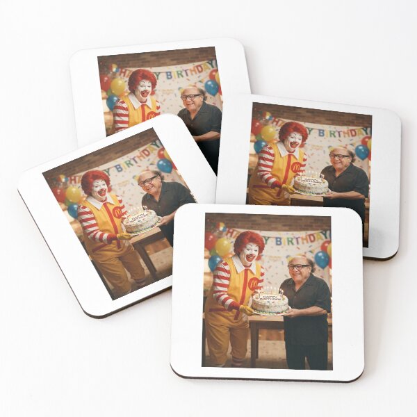 Item preview, Danny Devito Ronald mcdonald mcdonalds grimace meme memes funny parody christmas birthday  designed and sold by CheeseBlueprint.