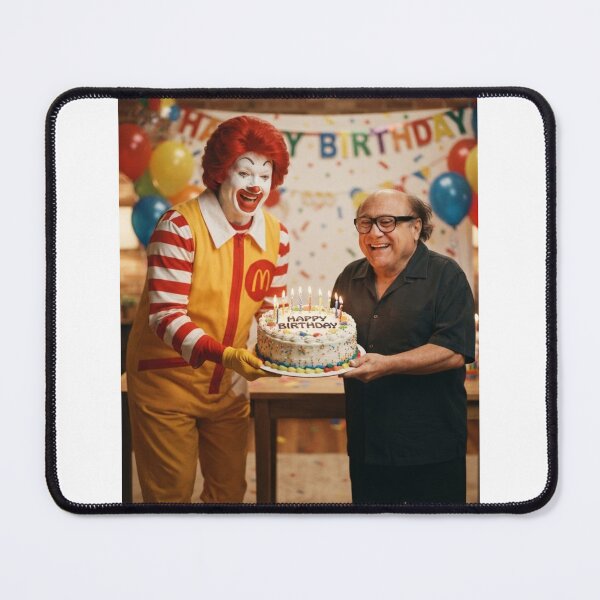 Item preview, Danny Devito Ronald mcdonald mcdonalds grimace meme memes funny parody christmas birthday designed and sold by CheeseBlueprint.