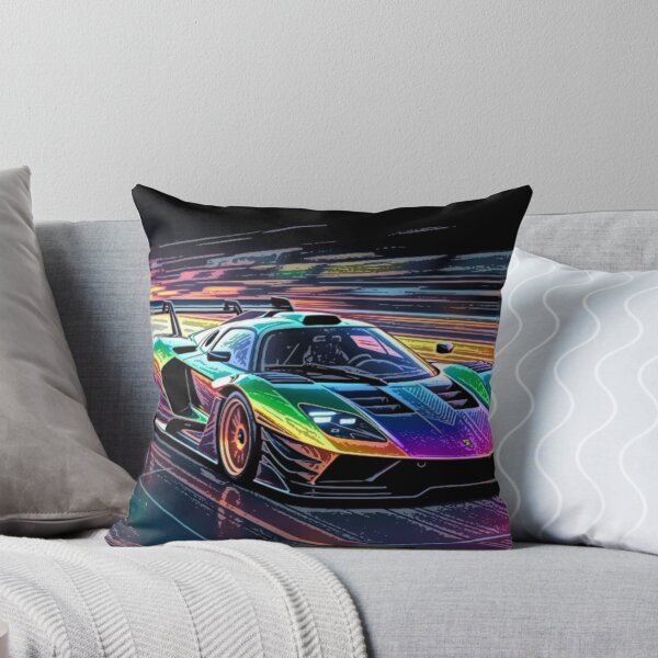 Item preview, Neon Rainbow Supercar Motion Blur Racing Art designed and sold by Nexus Space.