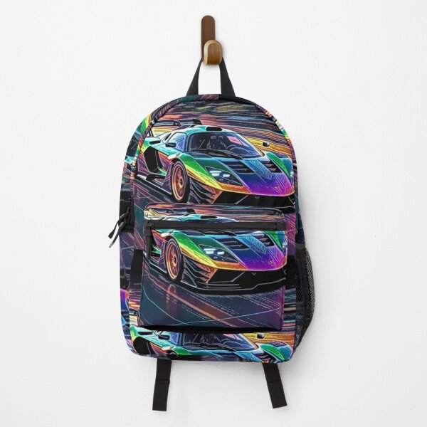 Item preview, Neon Rainbow Supercar Motion Blur Racing Art designed and sold by Nexus Space.