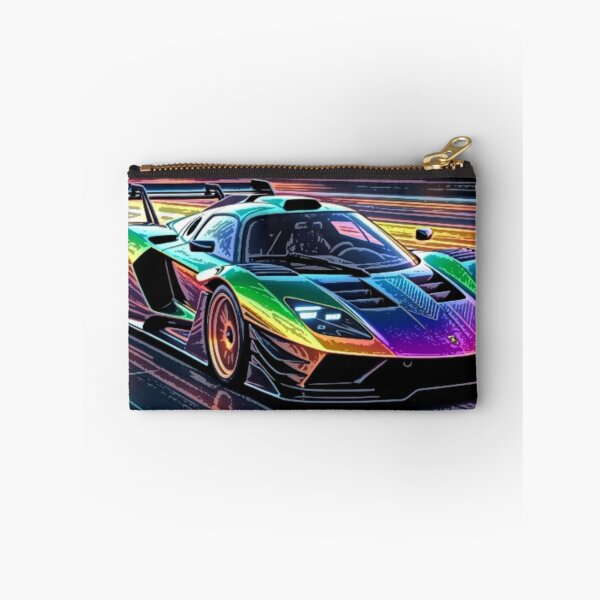 Item preview, Neon Rainbow Supercar Motion Blur Racing Art designed and sold by Nexus Space.