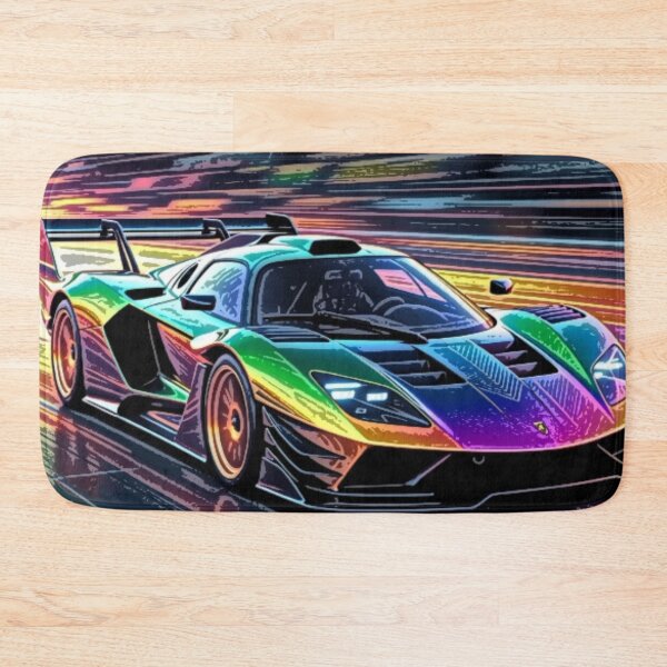 Item preview, Neon Rainbow Supercar Motion Blur Racing Art designed and sold by Nexus Space.