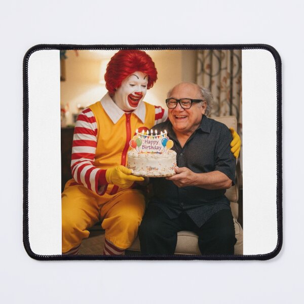 Item preview, Danny Devito Ronald mcdonald mcdonalds grimace meme memes funny parody christmas birthday designed and sold by CheeseBlueprint.