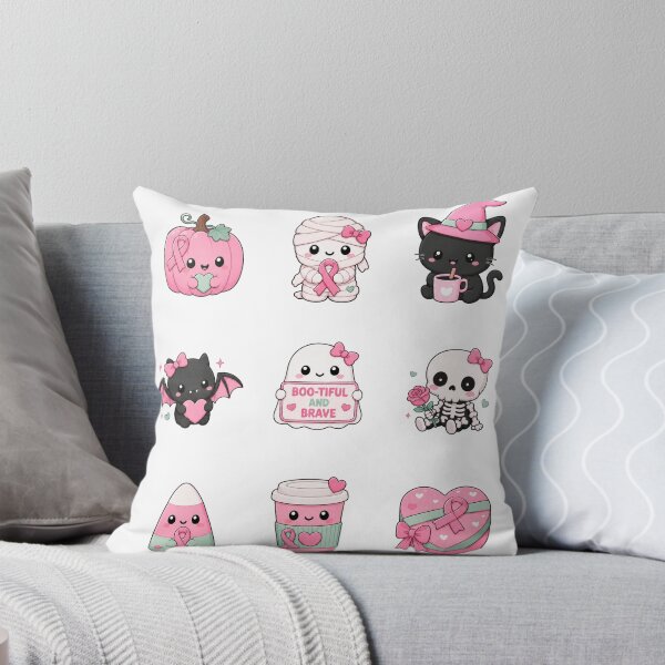 Item preview, Cute Kawaii Pink Ribbon Halloween Breast Cancer Bundle designed and sold by Simon-Art-Land.