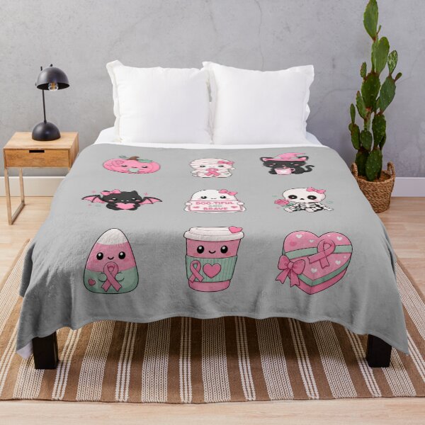 Item preview, Cute Kawaii Pink Ribbon Halloween Breast Cancer Bundle designed and sold by Simon-Art-Land.