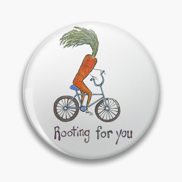 Item preview, Rooting for you (encouragement carrot on a bike) designed and sold by ArtByAbend.