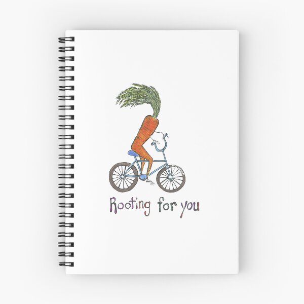 Item preview, Rooting for you (encouragement carrot on a bike) designed and sold by ArtByAbend.