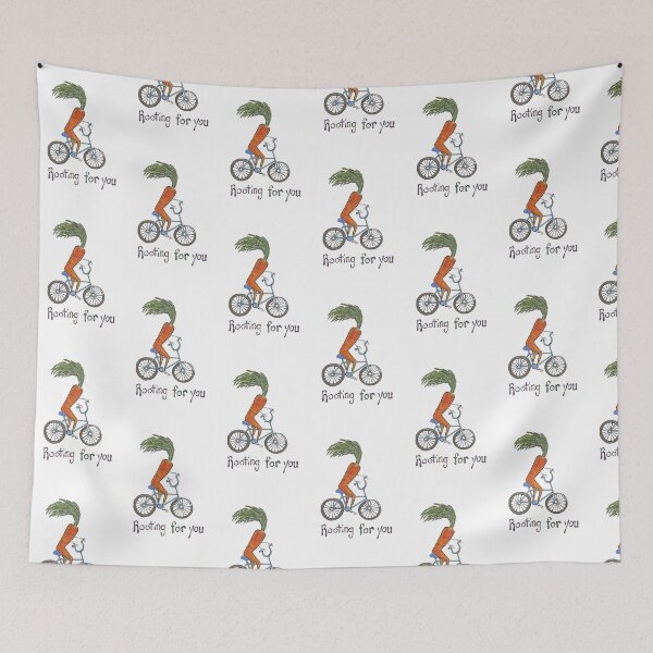 Item preview, Rooting for you (encouragement carrot on a bike) designed and sold by ArtByAbend.