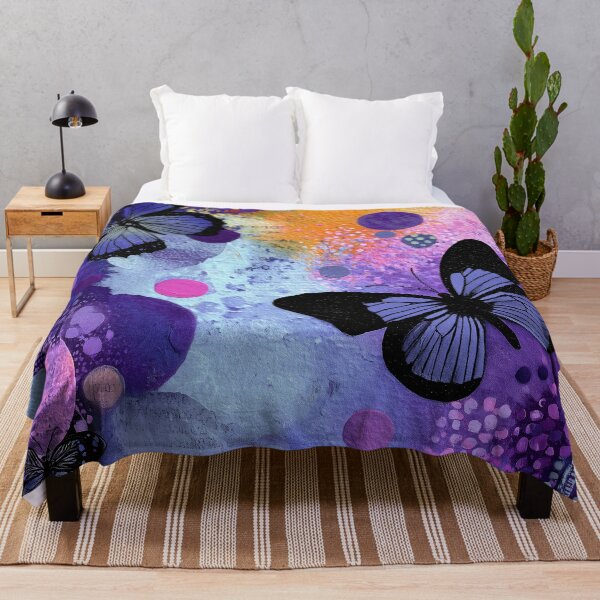 Item preview, Purple, Blue, And Pink Elegant Butterfly Dreams Art designed and sold by DEC02.