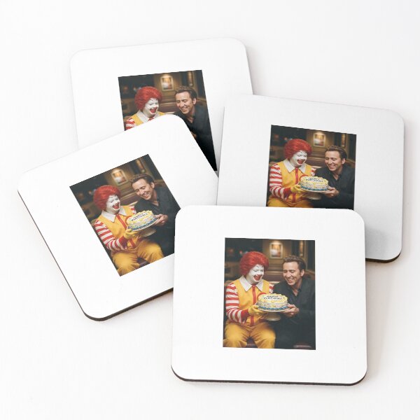 Item preview, Nicolas cage Ronald mcdonald mcdonalds grimace meme memes funny parody christmas birthday  designed and sold by CheeseBlueprint.
