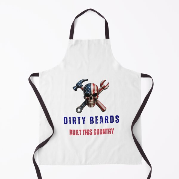 Item preview, Dirty Beards Built This Country Skull designed and sold by DirtyBeards.