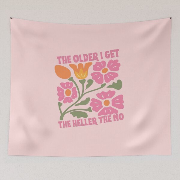 Item preview, The Older I Get The Heller The No Retro Floral Funny Quote Graphic designed and sold by RahniNM.