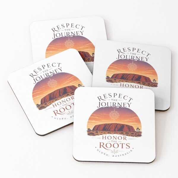 Item preview, Uluru Spiritual Sunset Art – Respect the Journey Honor the Roots – Australian Desert Design designed and sold by bobscraze.
