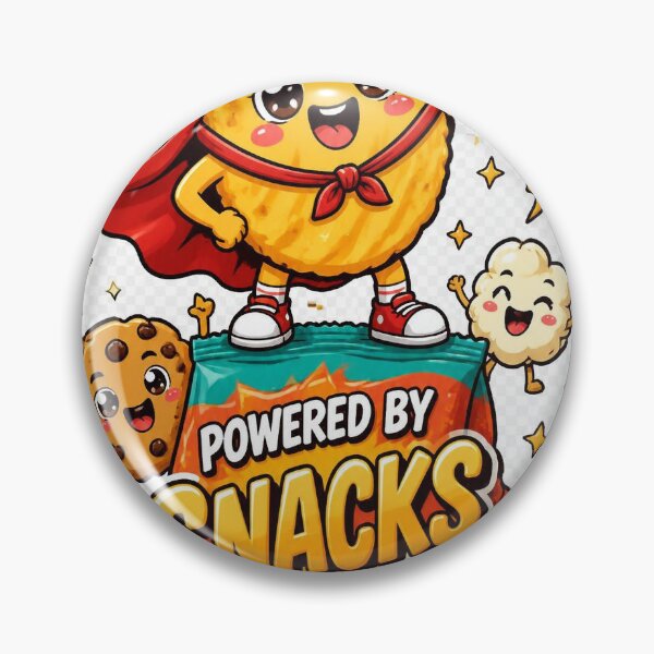 Item preview, Powered by Snacks | Cute Funny Food Lover Snack T-Shirt & Sticker designed and sold by Pixel Alchemy1.