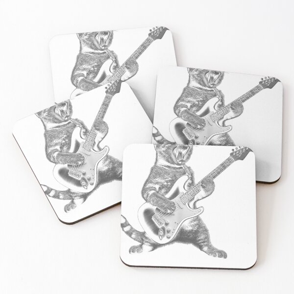 Item preview, Cat Playing Guitar Animal Cute Music Guitar Electric designed and sold by LucaNeumann.