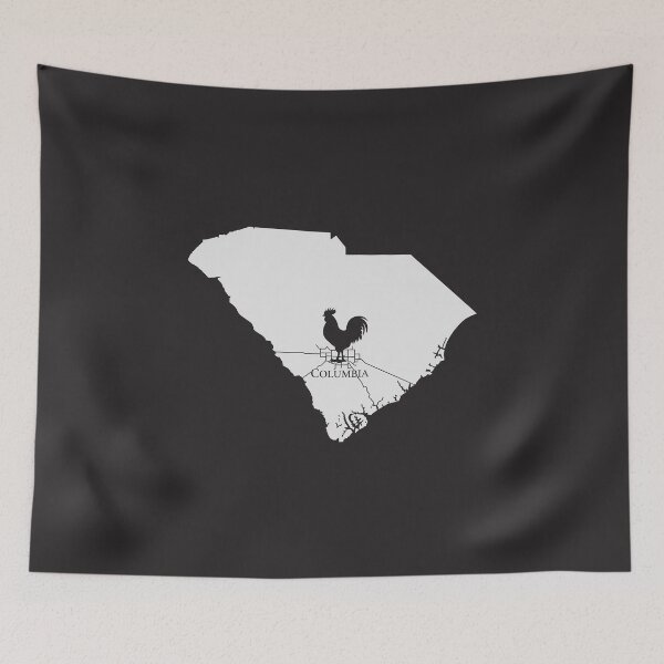 Item preview, South Carolina Columbia Gamecock State Map Silhouette designed and sold by LockjowArt.