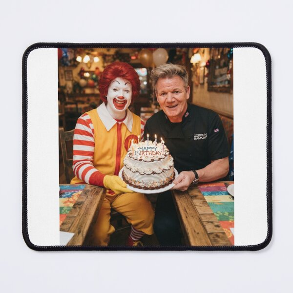Item preview, Gordon ramsay Ronald mcdonald mcdonalds grimace meme memes funny parody christmas birthday designed and sold by CheeseBlueprint.