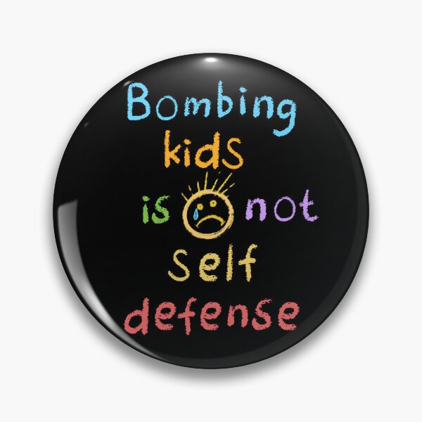Item preview,  Bombing Kids Is Not Self Defense - Colorful Chalk - Anti-War, Kids Art, Sad Face - Human Rights Activist - Free Palestine Protest designed and sold by Forbidden Merch.