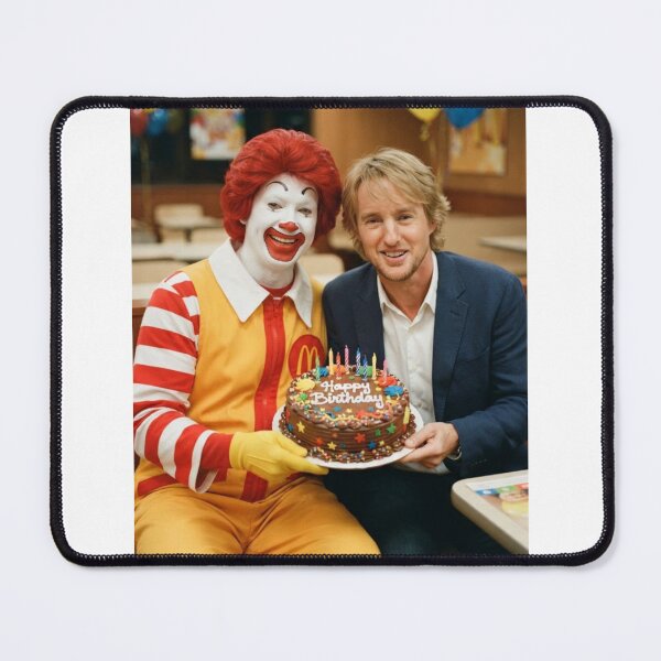 Item preview, Owen wilson Ronald mcdonald mcdonalds grimace meme memes funny parody christmas birthday designed and sold by CheeseBlueprint.