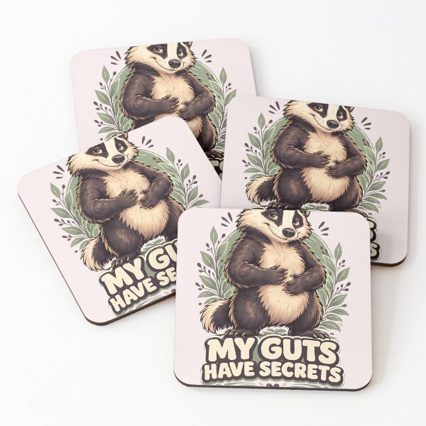 Item preview, My Guts Have Secrets Funny Badger Lover T-Shirt designed and sold by Retro Rascals Co..