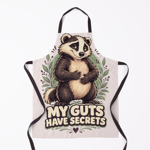Item preview, My Guts Have Secrets Funny Badger Lover T-Shirt designed and sold by Feral Feline.
