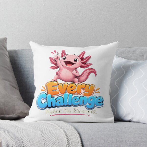 Item preview, Every Challenge Makes Me Stronger – Cute Axolotl Growth Mindset Design designed and sold by HoMya.