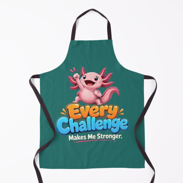 Item preview, Every Challenge Makes Me Stronger – Cute Axolotl Growth Mindset Design designed and sold by HoMya.