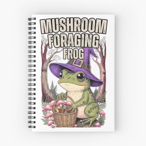 Item preview, Mushroom Foraging Frog Cottagecore Witch Frog Hat Shirt designed and sold by BellabdO.