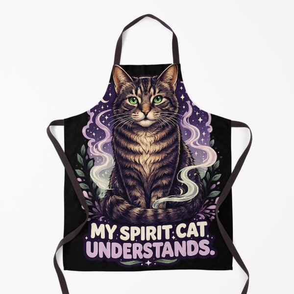Item preview, My Spirit Cat Understands Mystical Tabby Feline Art Print designed and sold by Retro Rascals Co..