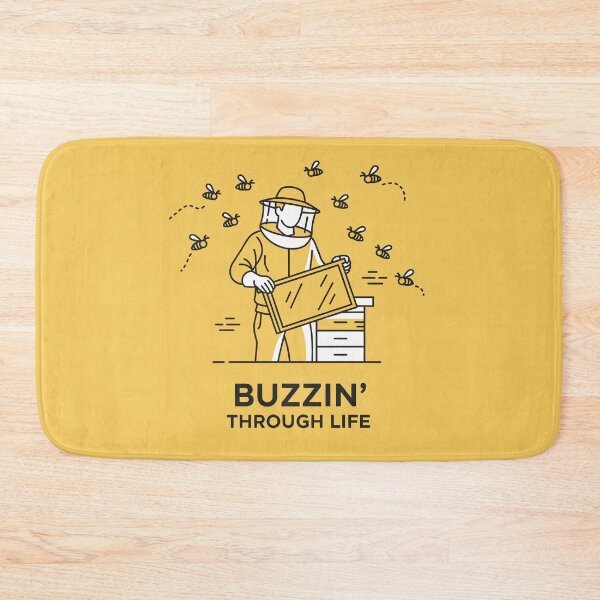 Item preview, Buzzin Through Life Beekeeper Minimal Line Art designed and sold by LockjowArt.